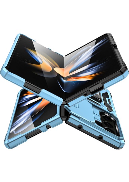 Samsung Galaxy Z Fold5 5g Zırh Serisi Pc + Tpu Telefon Kılıfı Metal Kickstand Kapak Slayt Kamera Kapağı (Yurt Dışından) fiyatları