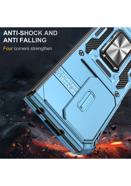Samsung Galaxy Z Fold5 5g Zırh Serisi Pc + Tpu Telefon Kılıfı Metal Kickstand Kapak Slayt Kamera Kapağı (Yurt Dışından) modelleri