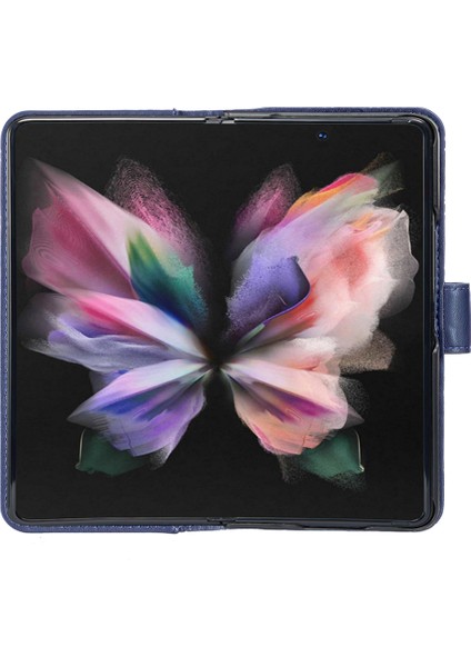 Samsung Galaxy Z Fold5 5g Deri Kılıf Stand Cüzdanlı Baskılı Telefon Kapağı (Yurt Dışından)