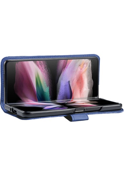 Samsung Galaxy Z Fold5 5g Deri Kılıf Stand Cüzdanlı Baskılı Telefon Kapağı (Yurt Dışından)
