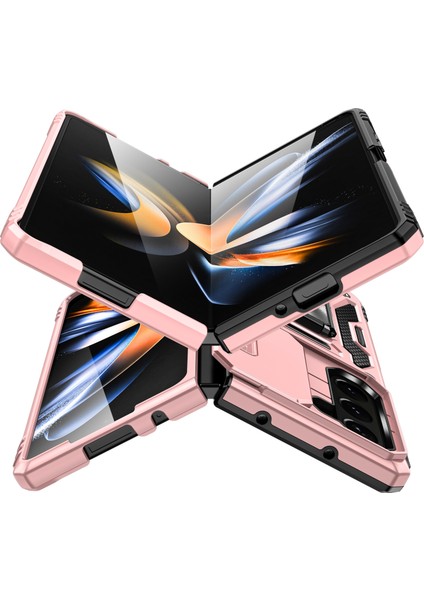 Samsung Galaxy Z Fold5 5g Zırh Serisi Pc + Tpu Telefon Kılıfı Metal Kickstand Kapak Slayt Kamera Kapağı (Yurt Dışından) fiyatları