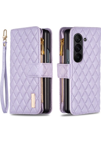 Samsung Galaxy Z Fold5 5g Fermuarı Cep Cüzdan Deri Kılıf Stand Telefon Kapağı (Yurt Dışından)
