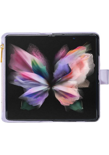 Samsung Galaxy Z Fold5 5g Fermuarı Cep Cüzdan Deri Kılıf Stand Telefon Kapağı (Yurt Dışından)