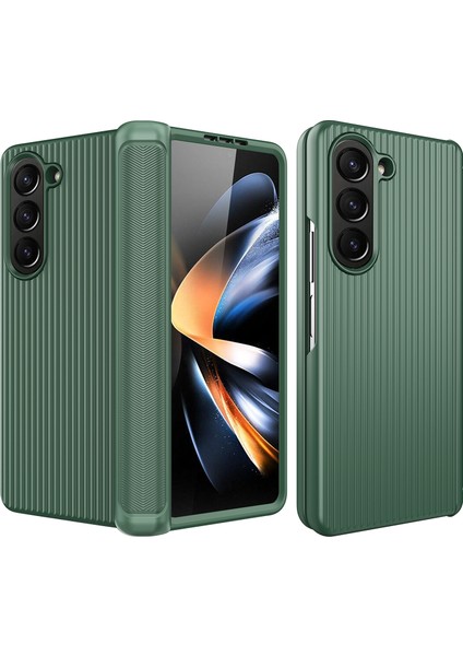 Samsung Galaxy Z Fold5 5g Sabit Pc Telefon Kılıf Bagaj Kılıf Çizgili Tasarım Kickstand Cover (Yurt Dışından)