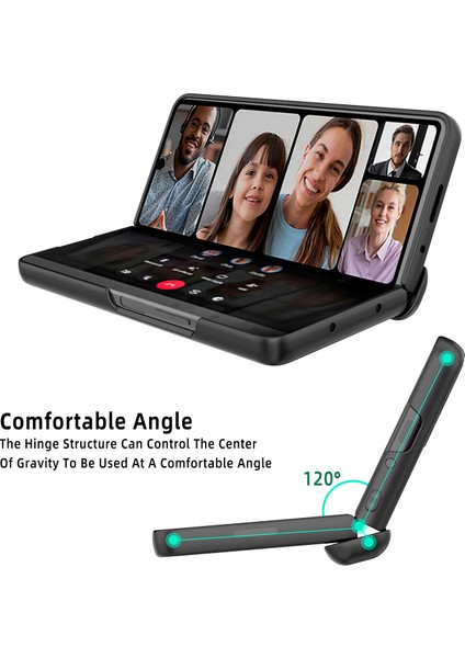 Samsung Galaxy Z Fold5 5g Sabit Pc Telefon Kılıf Bagaj Kılıf Çizgili Tasarım Kickstand Cover (Yurt Dışından) fiyatları