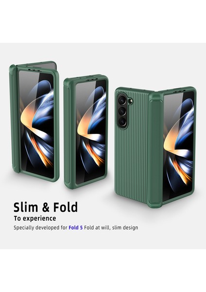 Samsung Galaxy Z Fold5 5g Sabit Pc Telefon Kılıf Bagaj Kılıf Çizgili Tasarım Kickstand Cover (Yurt Dışından) indirimleri