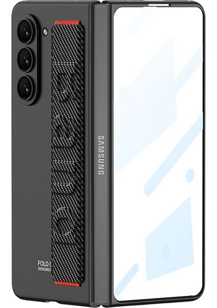 Samsung Galaxy Z Fold5 5g Telefon Kılıfı Pu Derisi+Pc El Kayışı Telefon Kapağı (Yurt Dışından)
