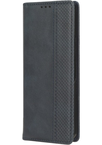 Samsung Galaxy Z Fold5 5g Retro Pu Deri Telefon Kılıfı Manyetik Kapanış Stand Telefon Kapağı (Yurt Dışından)