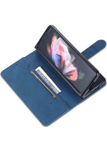 Samsung Galaxy Z Fold5 5g Pu Deri Cüzdan Telefon Kılıfı Kickstand Shockproof Cover (Yurt Dışından)