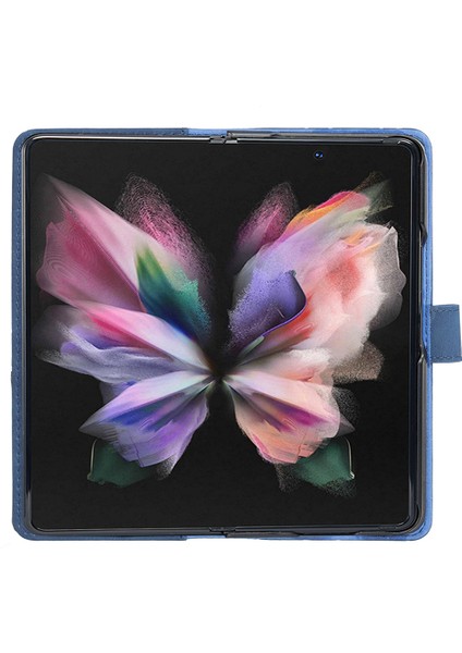 Samsung Galaxy Z Fold5 5g Baskılı Stand Telefon Kılıfı Pu Deri Cüzdan Kapağı (Yurt Dışından)