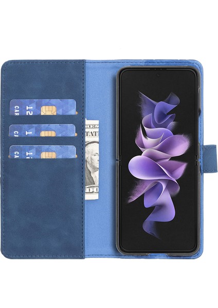 Samsung Galaxy Z Fold5 5g Baskılı Stand Telefon Kılıfı Pu Deri Cüzdan Kapağı (Yurt Dışından)