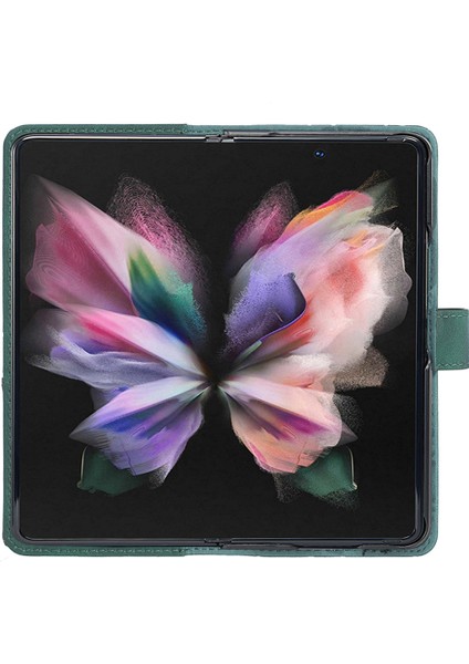 Samsung Galaxy Z Fold5 5g Baskılı Stand Telefon Kılıfı Pu Deri Cüzdan Kapağı (Yurt Dışından)