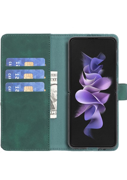 Samsung Galaxy Z Fold5 5g Baskılı Stand Telefon Kılıfı Pu Deri Cüzdan Kapağı (Yurt Dışından)