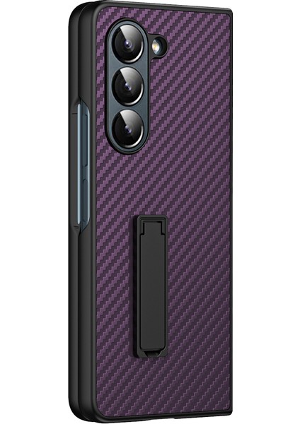 Samsung Galaxy Z Fold5 5g Karbon Fiber Doku Sert Pc Telefon Kılıfı Kickstand Case (Yurt Dışından)