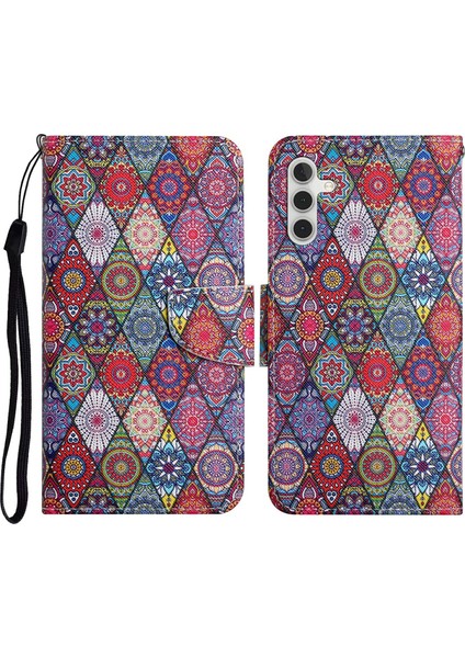 Samsung Galaxy S23 Fe Çapraz Doku Cüzdan Telefon Kılıfı Kayış (Yurt Dışından)