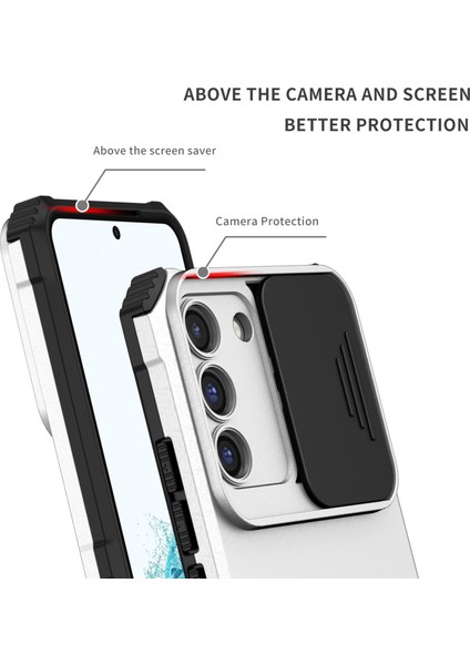 Samsung Galaxy S22 5g Pc+Tpu Kickstand Kapak Slayt Lens Kalkanı Telefon Kasası (Yurt Dışından) fiyatları