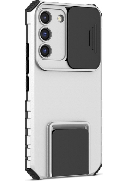 Samsung Galaxy S22 5g Pc+Tpu Kickstand Kapak Slayt Lens Kalkanı Telefon Kasası (Yurt Dışından) modelleri