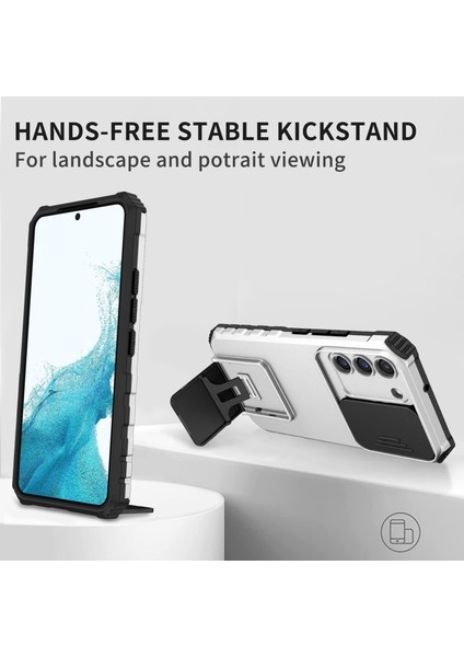 Samsung Galaxy S22 5g Pc+Tpu Kickstand Kapak Slayt Lens Kalkanı Telefon Kasası (Yurt Dışından) fırsatları
