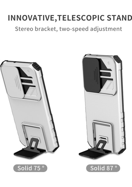 Samsung Galaxy S22 5g Pc+Tpu Kickstand Kapak Slayt Lens Kalkanı Telefon Kasası (Yurt Dışından) indirimleri