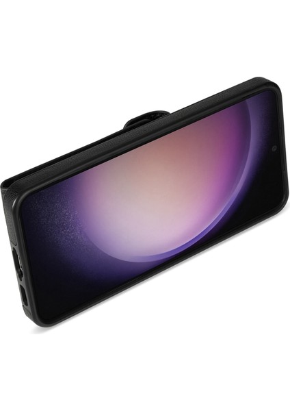 Samsung Galaxy S23 Kart Tutucusu Telefon Kılıfı Deri Kaplamalı Tpu Kickstand Kapak Fermuar Cebi ile (Yurt Dışından)