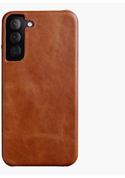 Samsung Galaxy S23+ Balmumu Hakiki Inek Deri Kaplamalı Pc Kılıfı Telefon Kabuğu (Yurt Dışından)