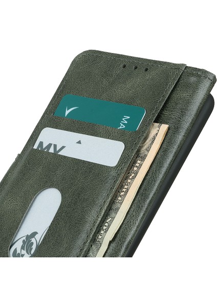 Samsung Galaxy S23 Fe Deri Cüzdan Kılıfı Çılgın At Doku Stand Folio Cep Telefonu Kapağı (Yurt Dışından) modelleri