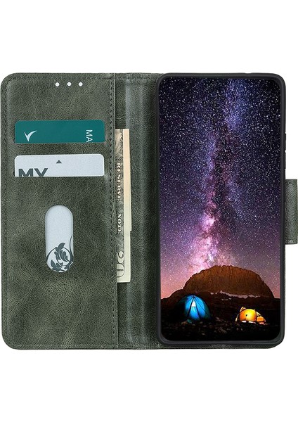 Samsung Galaxy S23 Fe Deri Cüzdan Kılıfı Çılgın At Doku Stand Folio Cep Telefonu Kapağı (Yurt Dışından) indirimleri