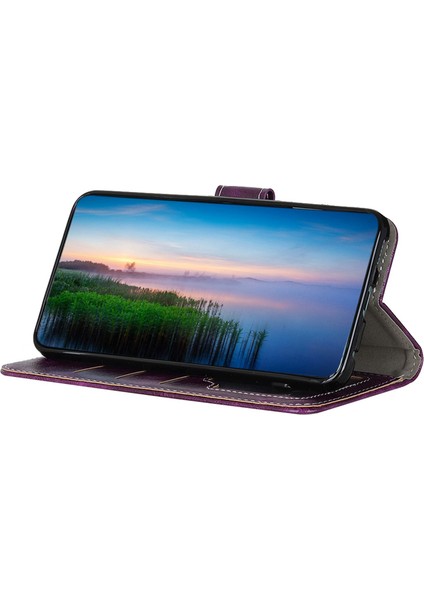 Samsung Galaxy S23 Fe Cep Telefon Kılıfı Stand Retro Çılgın At Dokusu Pu Deri Telefon Kapak Cüzdan (Yurt Dışından) modelleri