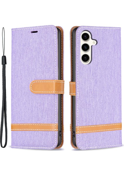 Samsung Galaxy S23 Fe Kot Pu Deri Pu Deri Kapak Cellet Stand Telefon Kavramı Için (Yurt Dışından)