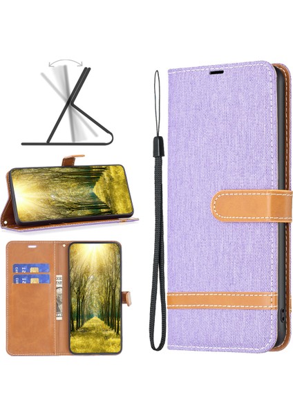 Samsung Galaxy S23 Fe Kot Pu Deri Pu Deri Kapak Cellet Stand Telefon Kavramı Için (Yurt Dışından)
