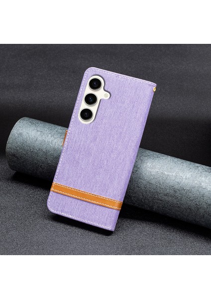 Samsung Galaxy S23 Fe Kot Pu Deri Pu Deri Kapak Cellet Stand Telefon Kavramı Için (Yurt Dışından)