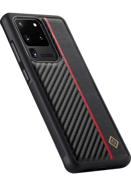 Samsung Galaxy S20 Ultra Karbon Fiber Ekleme Kılıfı, Pu Deri Kaplamalı Tpu + Eva Kapak (Yurt Dışından) modelleri