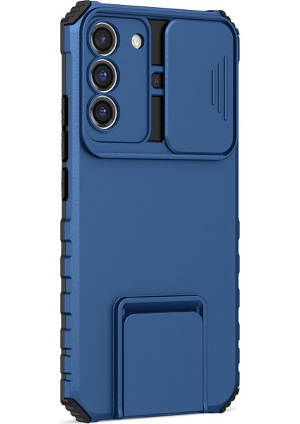 Samsung Galaxy S22+ 5g Slayt Lens Kalkanı Anti-Fall Kapak Kickstand Pc+ Tpu Telefon Kılıfı (Yurt Dışından)