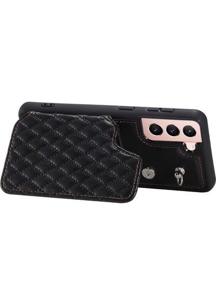 Samsung Galaxy S22 5g Telefon Kapağı, Kickstand Pu Deri+Tpu Rfıd Tharlıne Toklama Telefonu Bilek Kayışı ile (Yurt Dışından) indirimleri