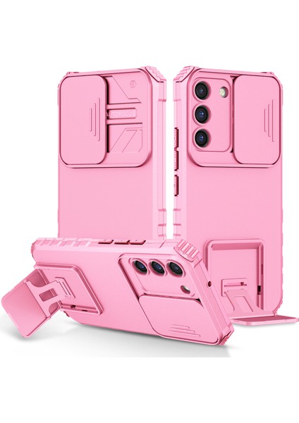 Samsung Galaxy S22 5g Pc+Tpu Kickstand Kapak Slayt Lens Kalkanı Telefon Kasası (Yurt Dışından)