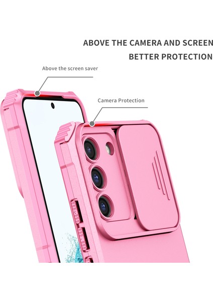 Samsung Galaxy S22 5g Pc+Tpu Kickstand Kapak Slayt Lens Kalkanı Telefon Kasası (Yurt Dışından) fiyatları