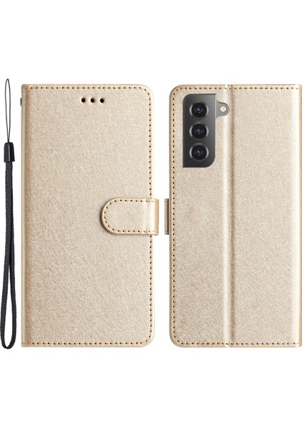Samsung Galaxy S22 5g Ipek Doku Şok Geçirmez Kasa Pu Deri Cüzdan Flip Stand Kapağı (Yurt Dışından)