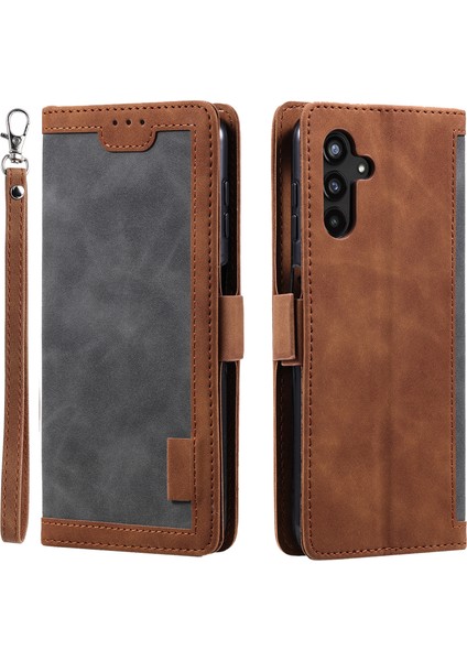 Samsung Galaxy S23 Fe Stand Cüzdan Flip Kapak Pu Deri Retro Kılıfı Bilek Kayışı ile Kabuk (Yurt Dışından) fiyatları