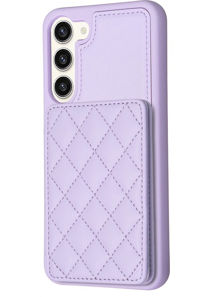 Samsung Galaxy S23+ Telefon Kılıfı Kart Tutucu Çubuğu Pu Deri Kaplamalı Tpu Arka Kapak (Yurt Dışından)