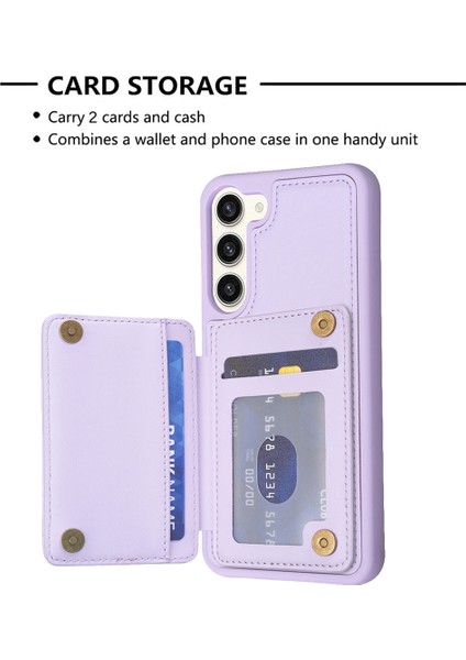 Samsung Galaxy S23+ Telefon Kılıfı Kart Tutucu Çubuğu Pu Deri Kaplamalı Tpu Arka Kapak (Yurt Dışından) fırsatları