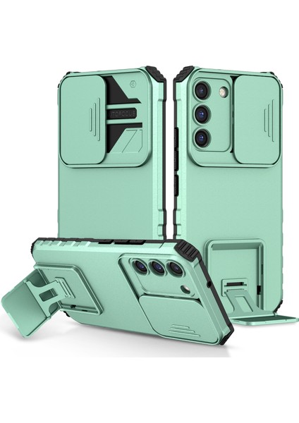 Samsung Galaxy S22 5g Pc+Tpu Kickstand Kapak Slayt Lens Kalkanı Telefon Kasası (Yurt Dışından)
