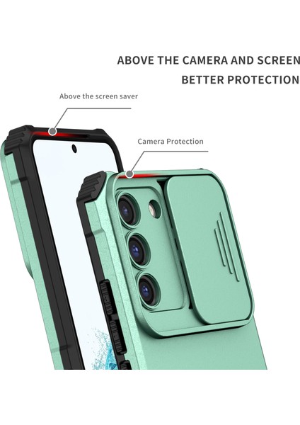 Samsung Galaxy S22 5g Pc+Tpu Kickstand Kapak Slayt Lens Kalkanı Telefon Kasası (Yurt Dışından) fiyatları