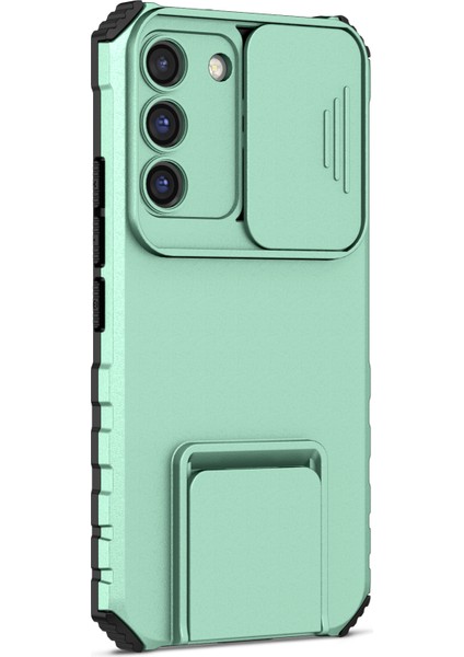 Samsung Galaxy S22 5g Pc+Tpu Kickstand Kapak Slayt Lens Kalkanı Telefon Kasası (Yurt Dışından) modelleri
