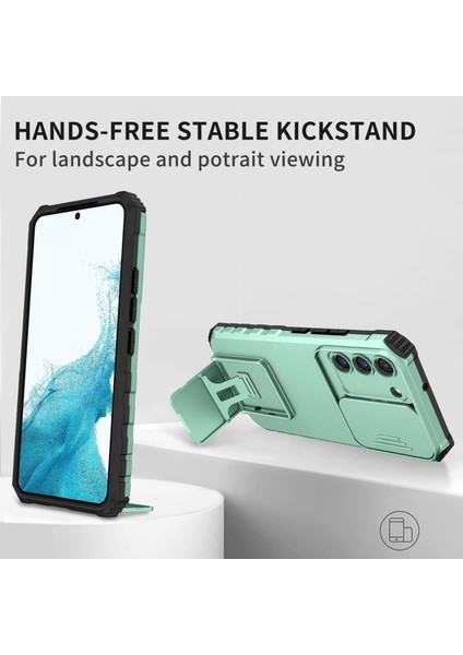 Samsung Galaxy S22 5g Pc+Tpu Kickstand Kapak Slayt Lens Kalkanı Telefon Kasası (Yurt Dışından) fırsatları