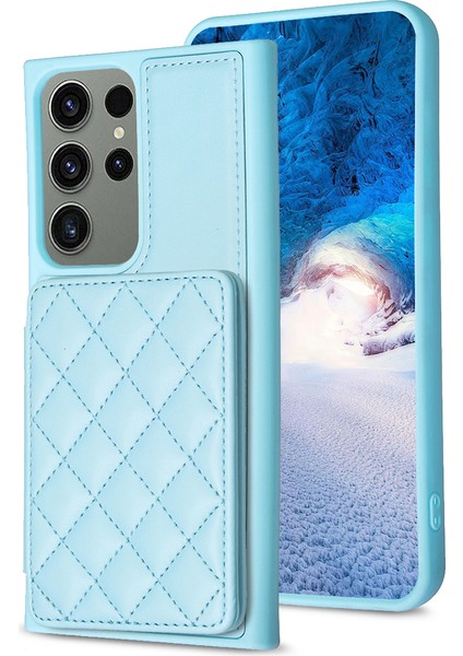 Samsung Galaxy S23 Ultra Kart Yuvaları Çizgiye Dönüş Anti Tele Kılıfı Deri Kaplamalı Tpu Kickstand ile (Yurt Dışından) fiyatları