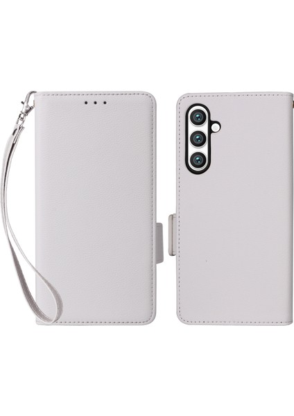 Samsung Galaxy S23 Fe Antrlak Antik Lıtchı Dokusu Pu Deri Kılıf Cüzdan Stand Telefon Kapağı Kayışlı (Yurt Dışından)