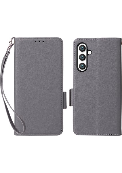 Samsung Galaxy S23 Fe Antrlak Antik Lıtchı Dokusu Pu Deri Kılıf Cüzdan Stand Telefon Kapağı Kayışlı (Yurt Dışından)