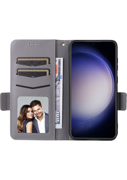 Samsung Galaxy S23 Fe Antrlak Antik Lıtchı Dokusu Pu Deri Kılıf Cüzdan Stand Telefon Kapağı Kayışlı (Yurt Dışından) modelleri