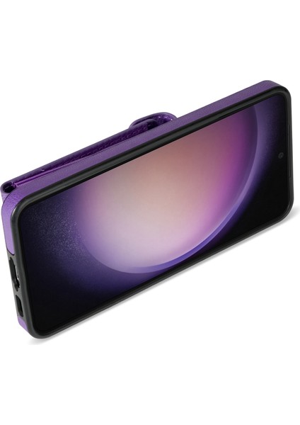 Samsung Galaxy S23+ Kart Yuvaları Fermuar Cep Telefonu Kasası Kickstand Deri Kaplamalı Tpu Kapak (Yurt Dışından) modelleri