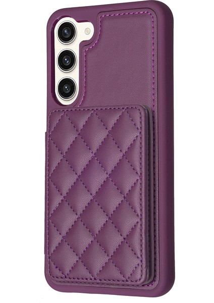 Samsung Galaxy S23+ Telefon Kılıfı Kart Tutucu Çubuğu Pu Deri Kaplamalı Tpu Arka Kapak (Yurt Dışından)